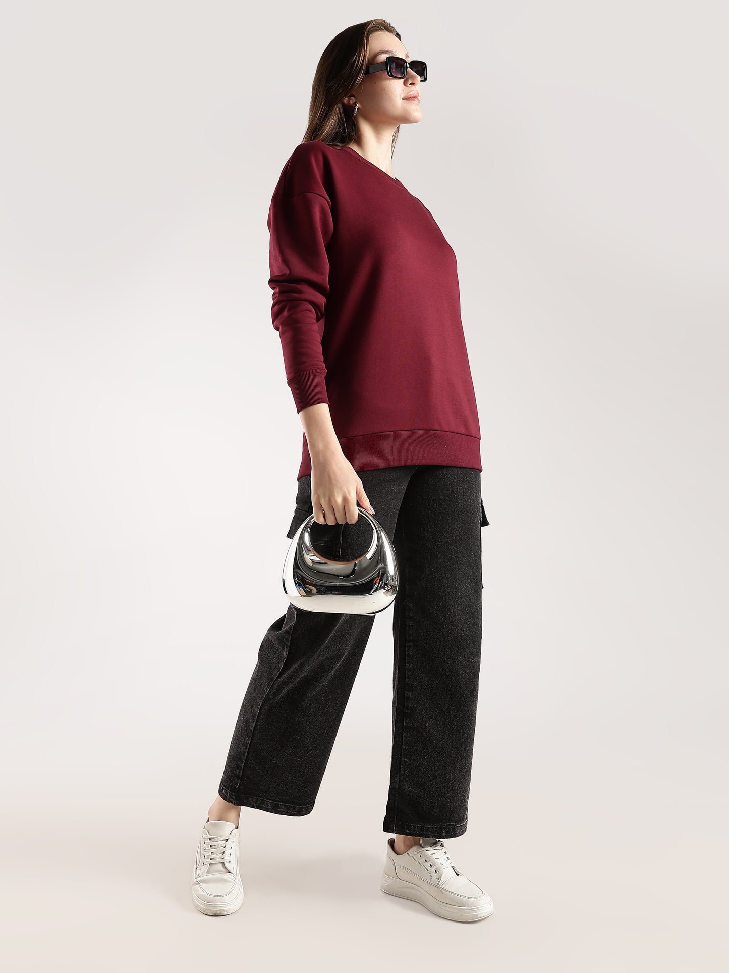 MAROON OVERSIZED SWEATSHIRT