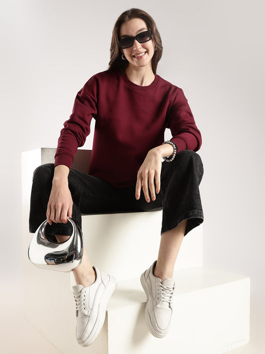 MAROON OVERSIZED SWEATSHIRT
