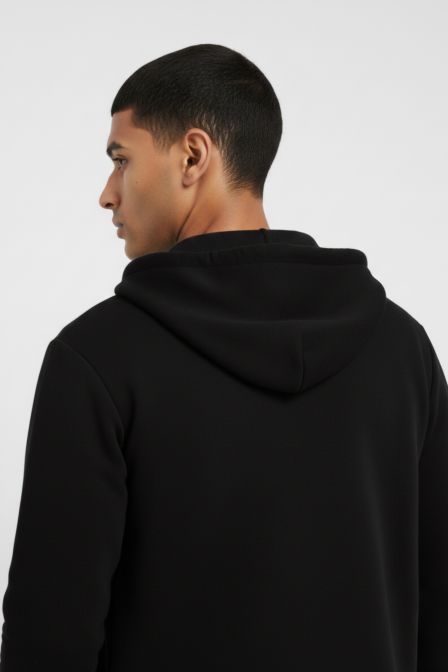 BLACK UNISEX ZIP HOODIE