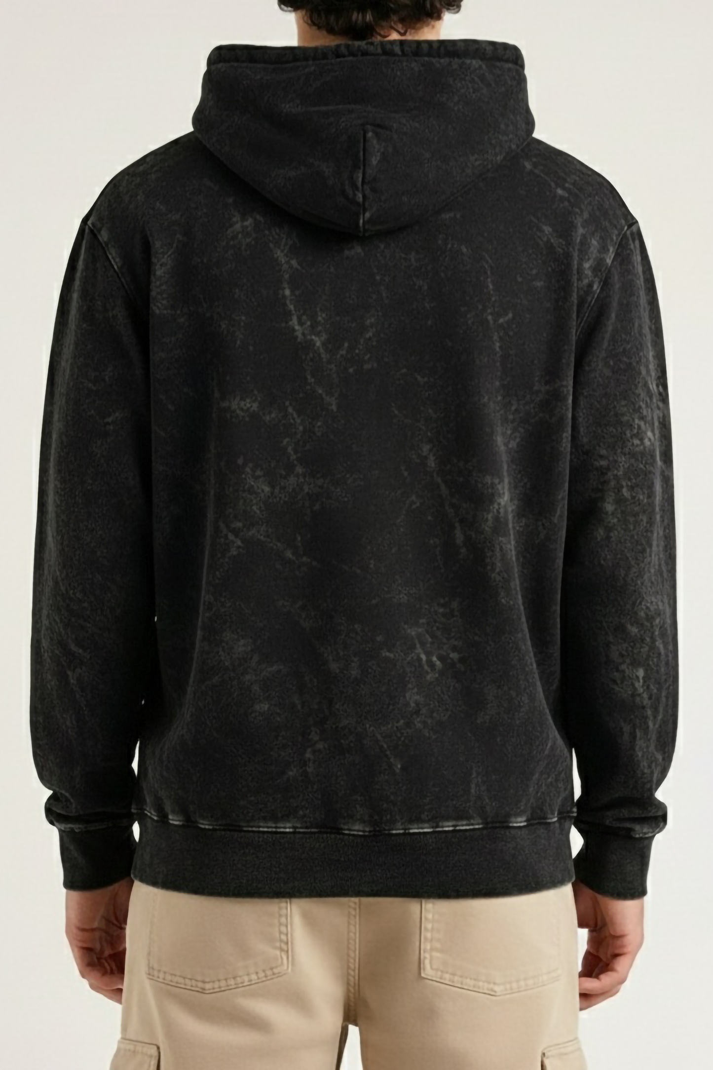 MAIN CHARACTER ACID WASHED HOODIE BLACK