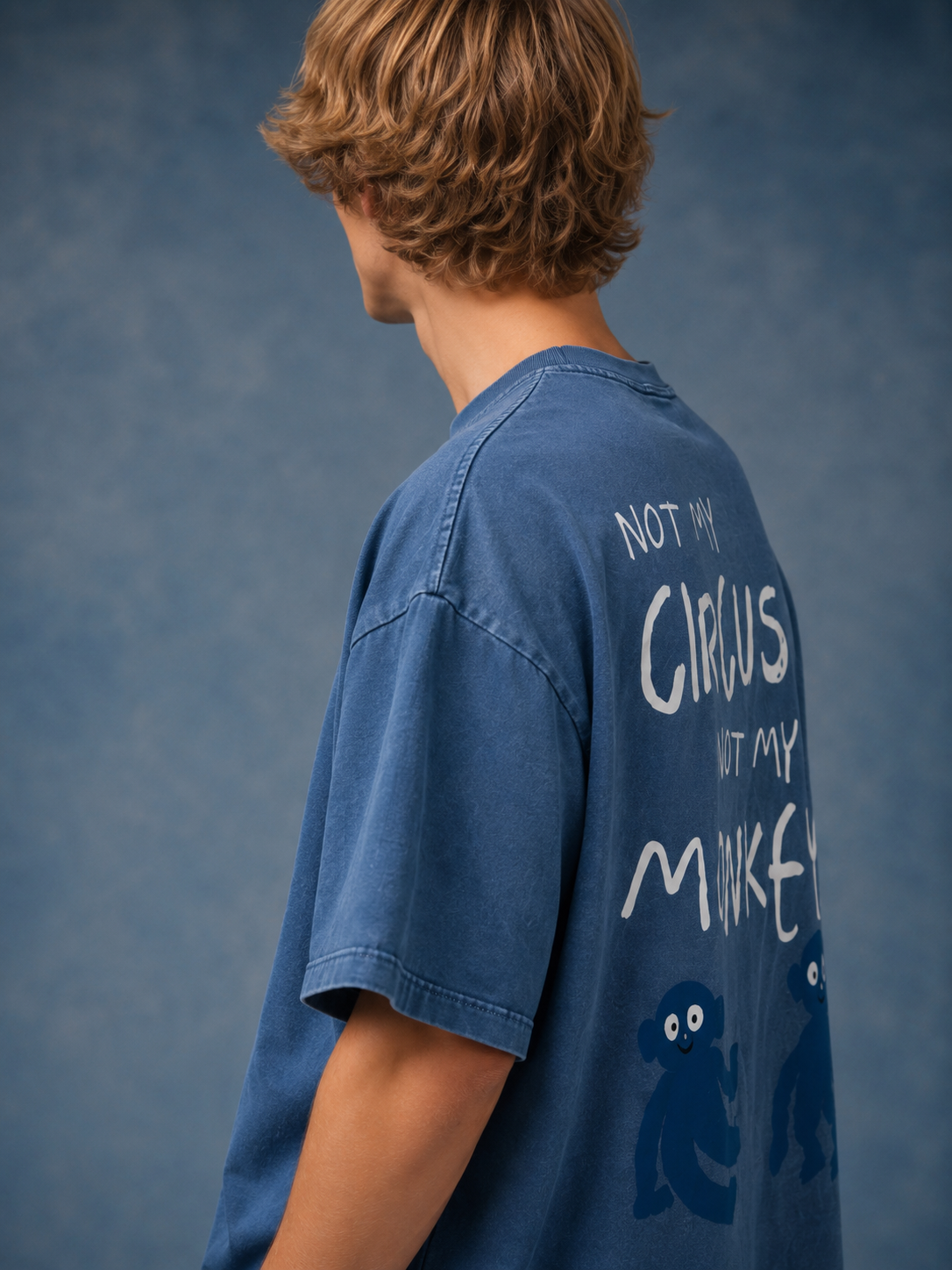 NOT MY CIRCUS NOT MY MONKEYS BOXY OVERSIZED T-SHIRT