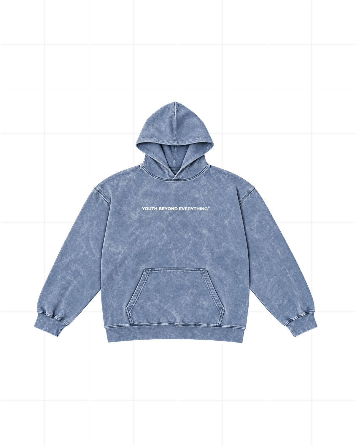 NOTHING UNDER CONTROL OVERSIZED ACID WASH HOODIE
